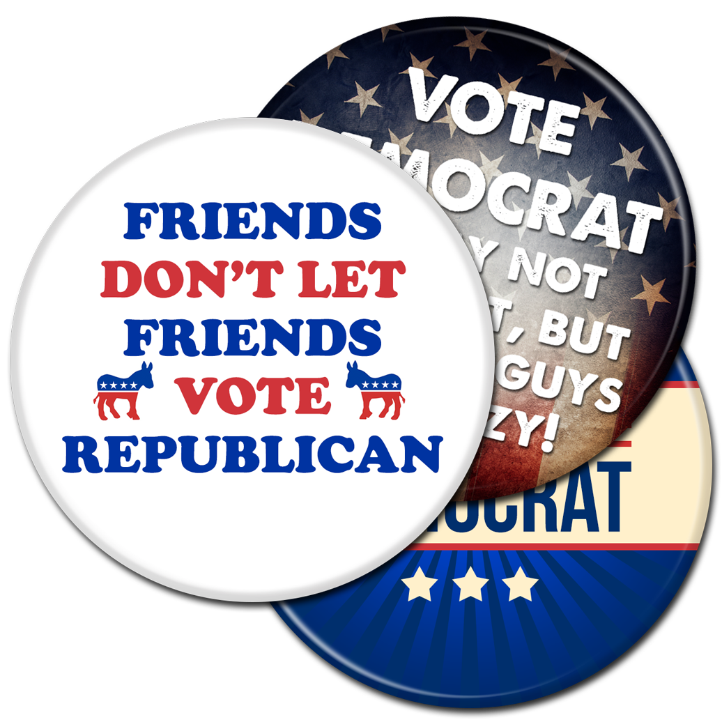 democrat-2016-campaign-buttons