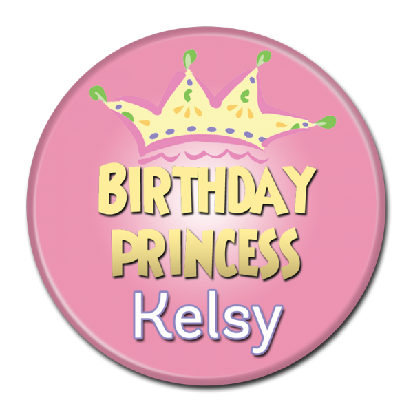 Birthday Buttons - Princess Kelsey