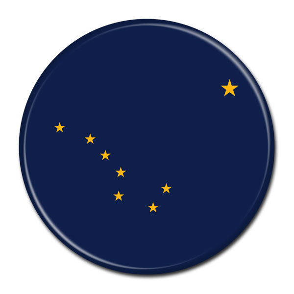 FLAG BUTTON - Alaska