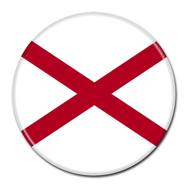 FLAG BUTTON - Alabama
