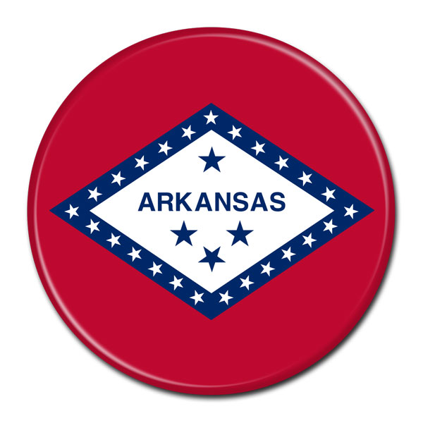 FLAG BUTTON - Arkansas