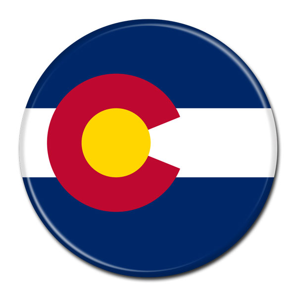 FLAG BUTTON - Colorado