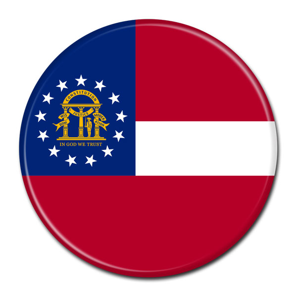 FLAG BUTTON - Georgia