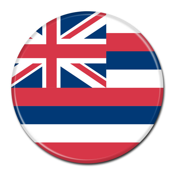 FLAG BUTTON - Hawaii