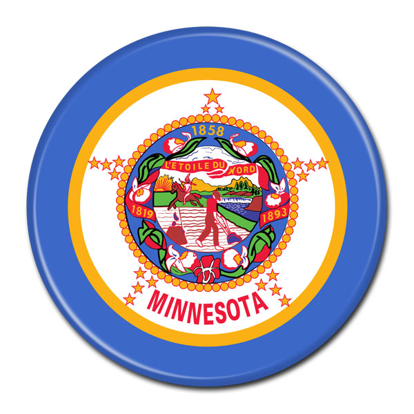 FLAG BUTTON - Minnesota FLAG BUTTON - Minnesota
