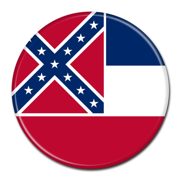 FLAG BUTTON - Mississippi FLAG BUTTON - Mississippi