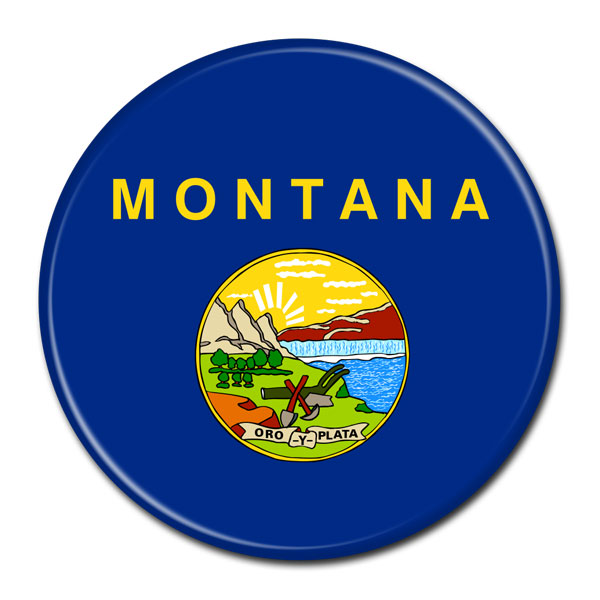 FLAG BUTTON - Montana