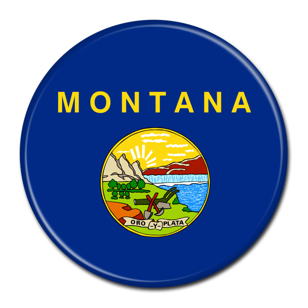 FLAG BUTTON - Montana FLAG BUTTON - Montana