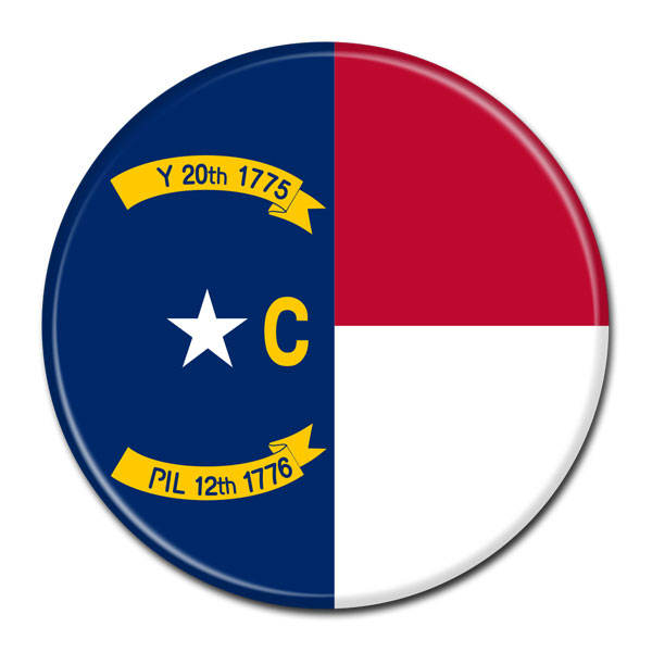 FLAG BUTTON - North Carolina