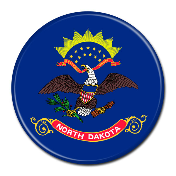 FLAG BUTTON - North Dakota