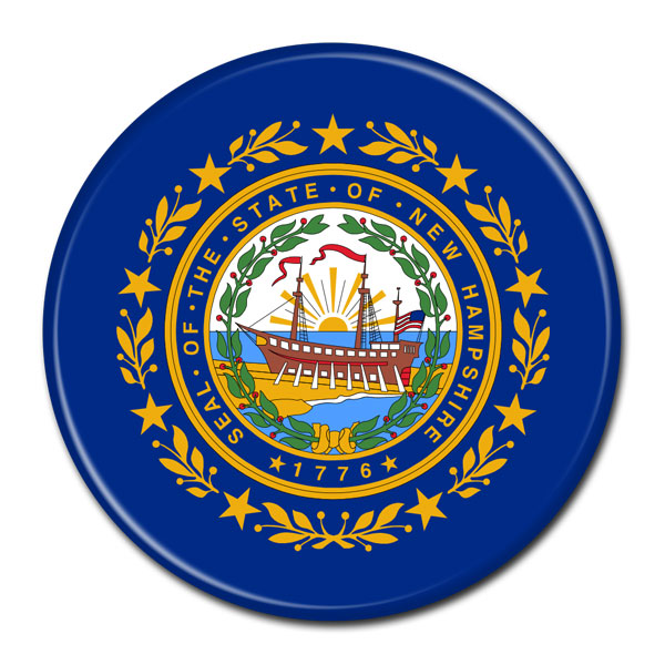 FLAG BUTTON - New Hampshire