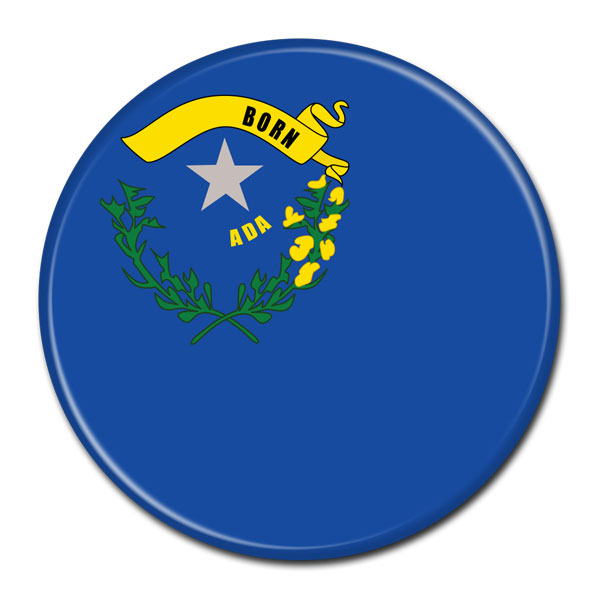 FLAG BUTTON - Nevada