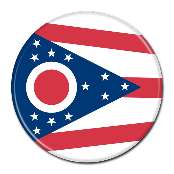 FLAG BUTTON - Ohio