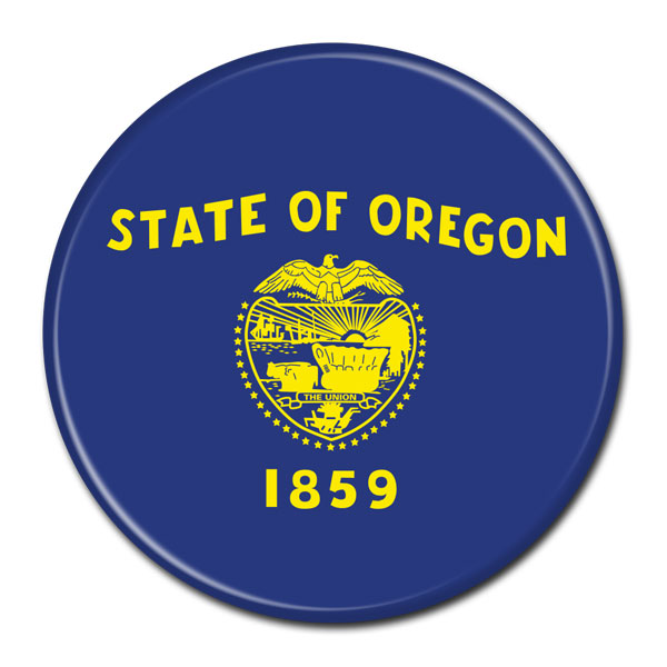 FLAG BUTTON - Oregon