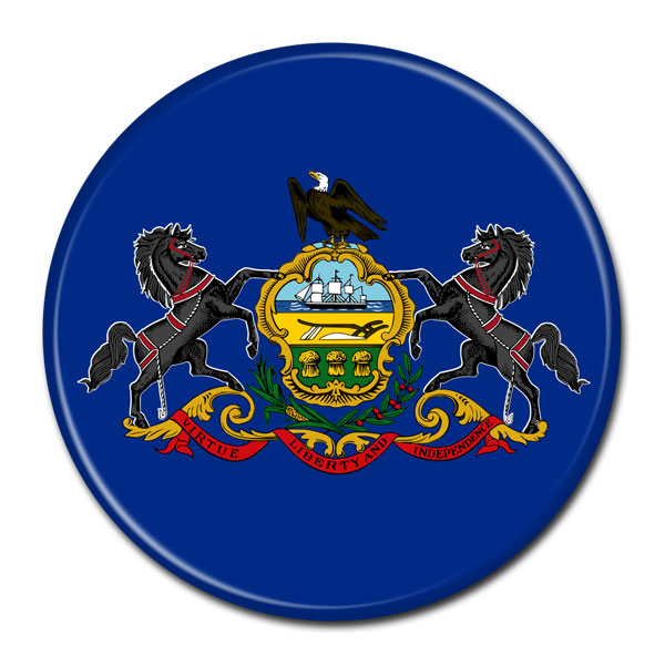 FLAG BUTTON - Pennsylvania