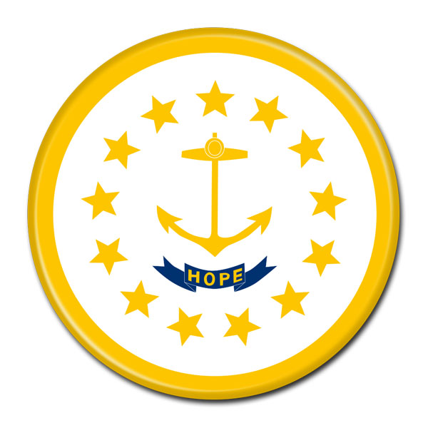 FLAG BUTTON - Rhode Island