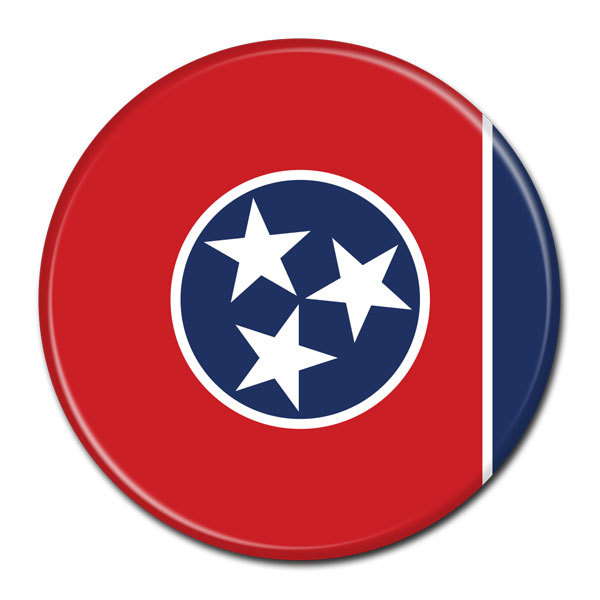 FLAG BUTTON - Tennessee
