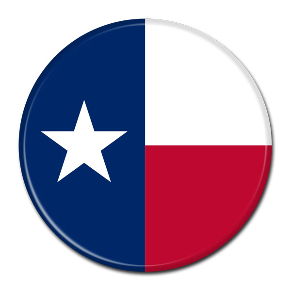 FLAG BUTTON - Texas