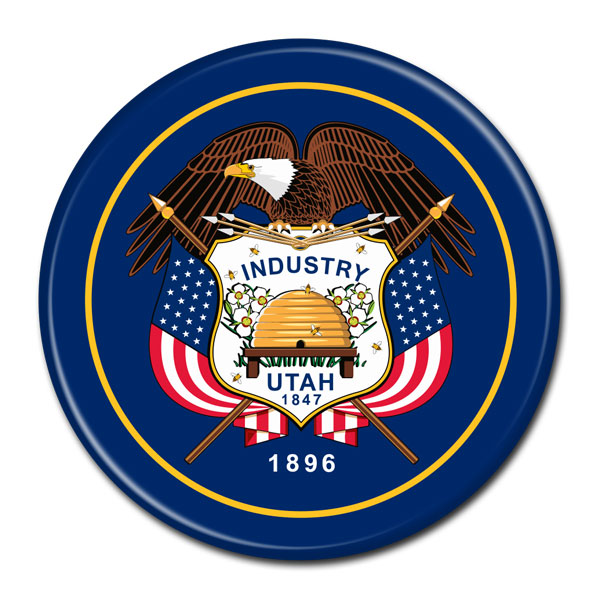 FLAG BUTTON - Utah