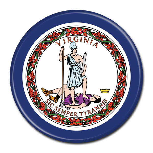 FLAG BUTTON -Virginia