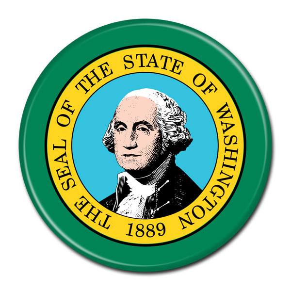 FLAG BUTTON - Washington