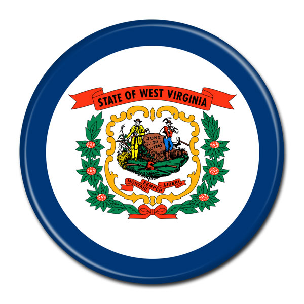 FLAG BUTTON - West Virginia