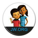 JW.ORG Caleb and Sophia ROUND Premium Buttons