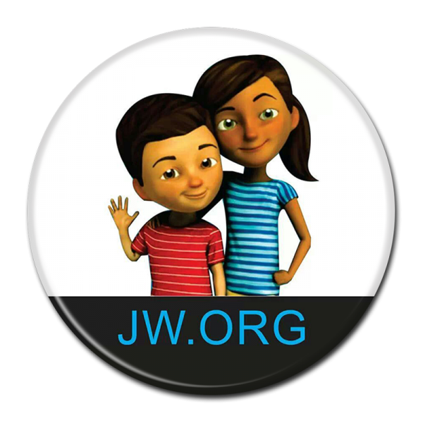 JW.ORG Caleb and Sophia ROUND Premium Buttons