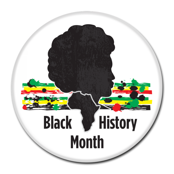 Black History Month Buttons - Africa Silhouette