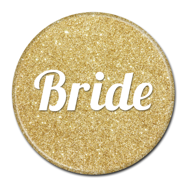 Bride Buttons - Gold Sparkle