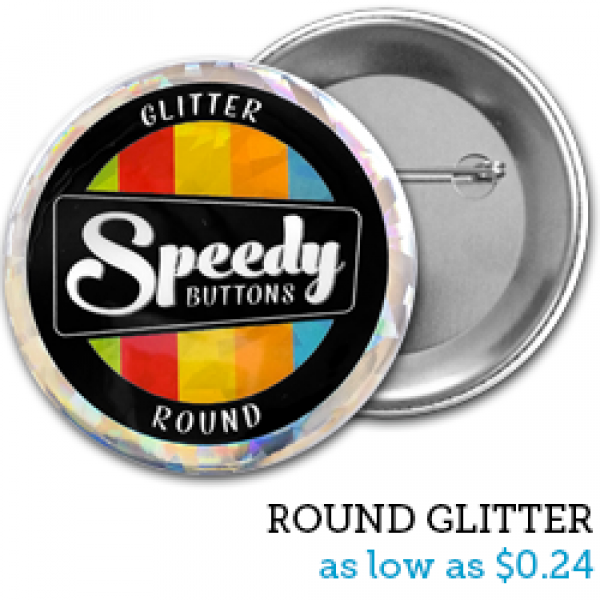 ROUND Glitter Buttons